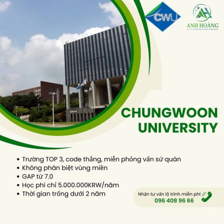YÊU THÍCH CÔNG VIỆC PHÁT THANH TRUYỀN HÌNH, ĐỪNG BỎ QUA CHUNGWOON UNIVERSITY NHÉ